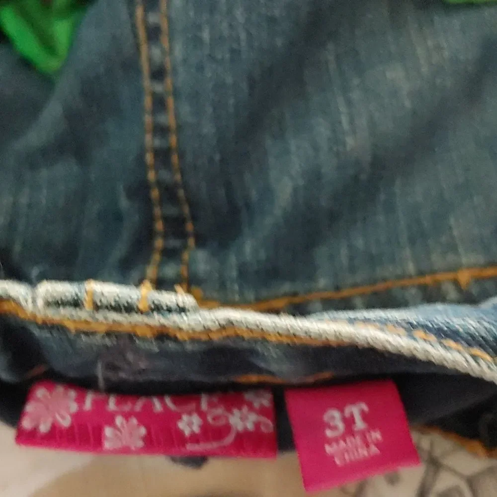 The Children's Place ruffle jean denim skirt  adjustable waist  Sz 3T NWOT